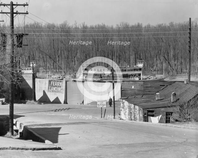 Ferry landing, Vicksburg, Mississippi, 1936. Creator: Walker Evans.
