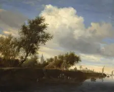 Ferry near Gorinchem, 1646. Creator: Salomon Ruysdael