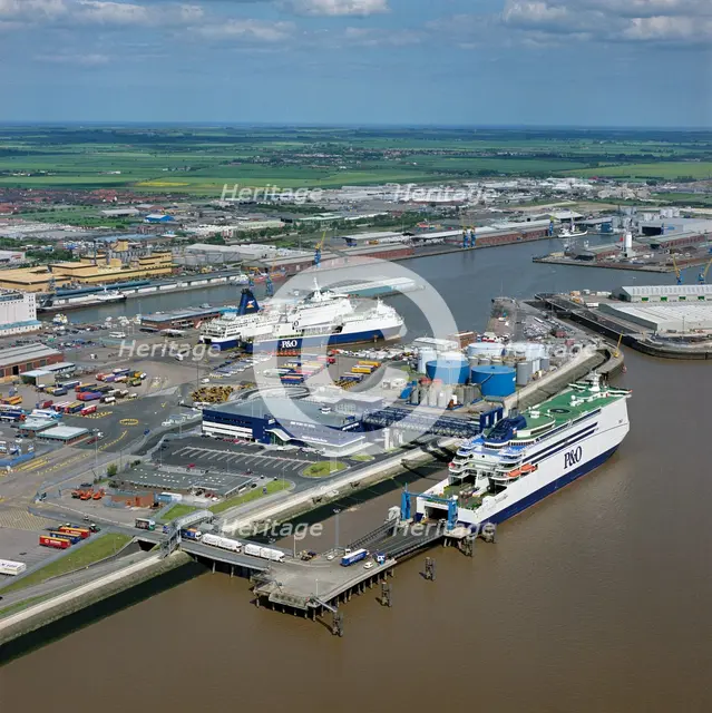 Ferry Terminal, Kingston Upon Hull, Humberside, 2002. Artist: Aerofilms.