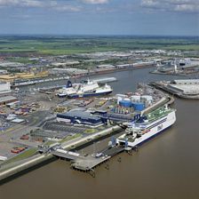 Ferry Terminal, Kingston Upon Hull, Humberside, 2002. Artist: Aerofilms