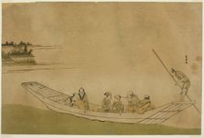 Ferryboat, Japan, c. 1798. Creator: Hokusai
