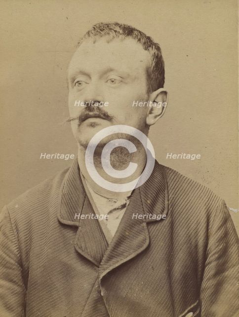 Ferter. Ernest, Charles. 31 ans, né le 23/10/62 à Melun (Seine & Marne). Fumiste. Anarchis..., 1894. Creator: Alphonse Bertillon.