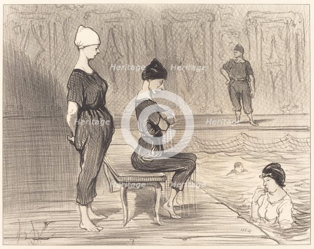 Fesant toutes partie de la plus belle moitié du genre humain, 1847. Creator: Honore Daumier.