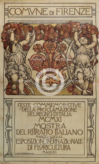 Feste Commemorative della Proclamazione del Regno d'Italia a Firenze, 1911. Creator: Chini, Galileo (1873-1956).