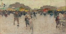 Festival at Place du Trone, Paris, c1890. Creator: Luigi Loir