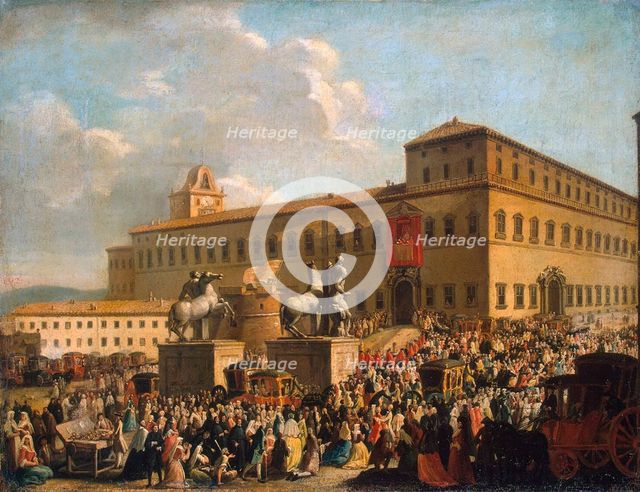Festival Before the Quirinal Palace', 1767. Creator: Cioci, Antonio (1722-1792).