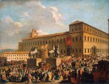 Festival Before the Quirinal Palace 1767. Creator: Cioci, Antonio (1722-1792)