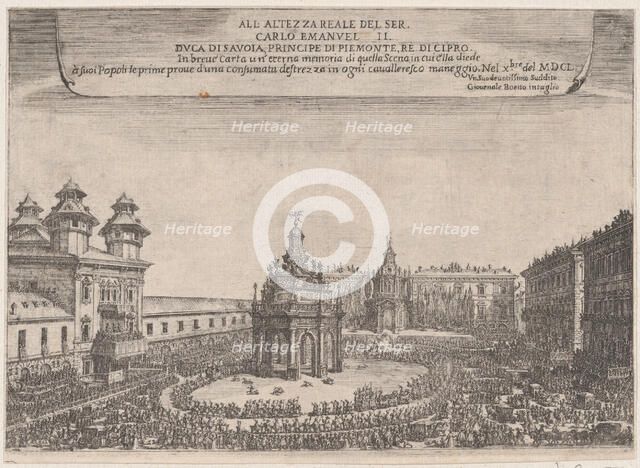 Festival in Turin, October 1650, 1650. Creator: Giovenale Boetto.