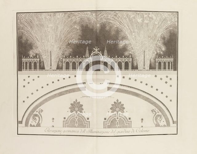 Festival On the occasion of the marriage of Ferdinand, Duke of Parma to the Archduchess..., 1769. Creator: Bodoni, Giambattista (1740-1813).