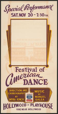 Festival of American Dance, Los Angeles, [193-]. Creator: Unknown