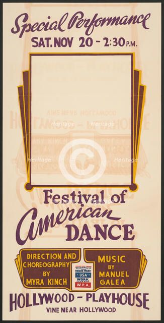 Festival of American Dance, Los Angeles, [193-]. Creator: Unknown.