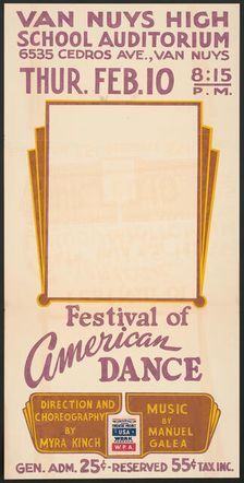 Festival of American Dance, Los Angeles, [193-]. Creator: Unknown