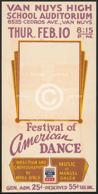 Festival of American Dance, Los Angeles, [193-]. Creator: Unknown.