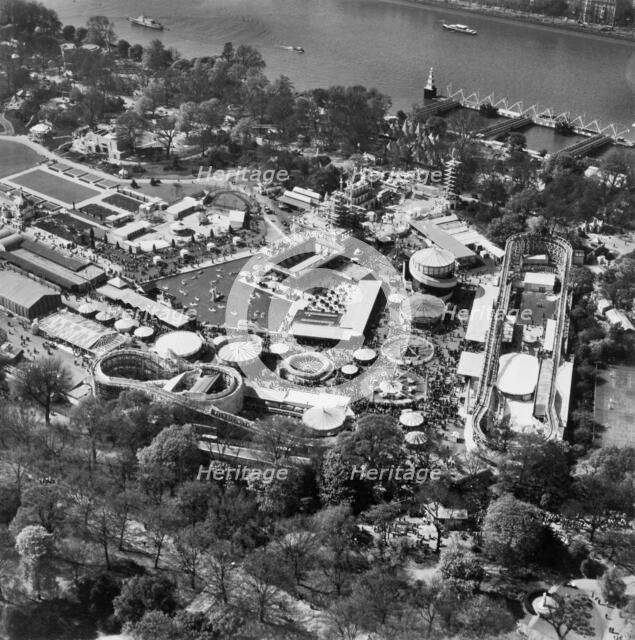 Festival of Britain pleasure gardens, Battersea Park, London, May 1951.  Artist: Unknown.