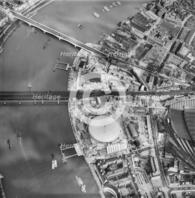 Festival of Britain site, South Bank, Lambeth, London, April 1951.  Artist: Unknown.