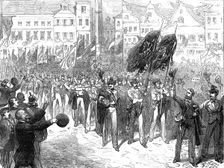 Festival of German Gymnastic Societies at Bonn, on the Rhine, 1872. Creator: Unknown