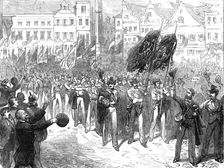 Festival of German Gymnastic Societies at Bonn, on the Rhine, 1872. Creator: Unknown