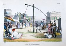 Festival of Mariyamma, or Mariyammai (Hindu deity), 1828. Artist: Marlet et Cie