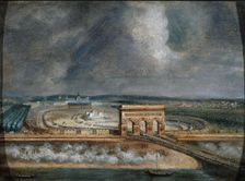 Festival of the Federation, seen from Chaillot hill, July 14, 1790, between 1790 and 1795. Creator: Unknown