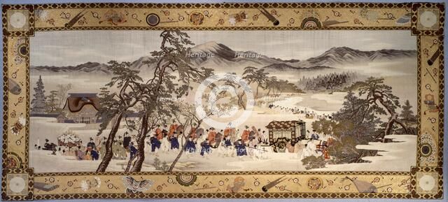 Festival Procession (Aoi Matsuri), 1890-1893. Creators: Imao Keinen, Morizumi Yugoyo, Jimbei Kawashima II.