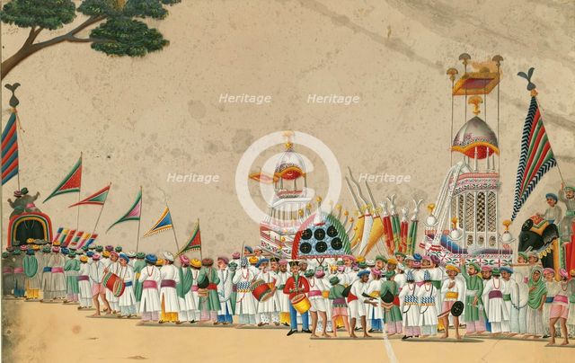 Festival procession, c. 1800. Artist: Indian Art  