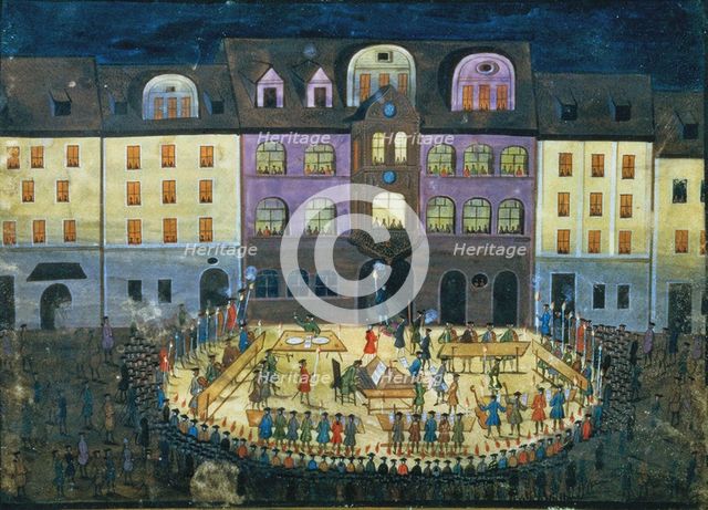 Festive evening music at the Collegium Musicum in Jena, c. 1740.