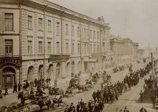 Festive procession of firefighters along Bolshaya Street in Krasnoyarsk, 1902. Creator: Unknown