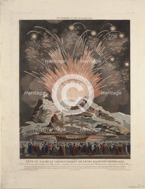Festivities at the Coronation of Napoleon, 1806. Artist: Le Coeur, Louis (active ca. 1800)