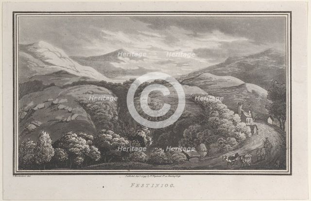 Festiniog, from "Remarks on a Tour to North and South Wales, in the year 1797", September 1, 1799. Creator: John Hill.