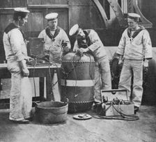 Fitting up an Electric Contact Mine 1914