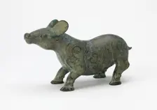 Fitting in the form of a quadruped with interlace, Late Eastern Zhou dynasty, 5th century BCE. Creator: Unknown