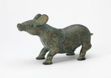 Fitting in the form of a quadruped with interlace, Late Eastern Zhou dynasty, 5th century BCE. Creator: Unknown