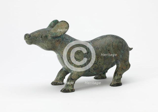 Fitting in the form of a quadruped with interlace, Late Eastern Zhou dynasty, 5th century BCE. Creator: Unknown.