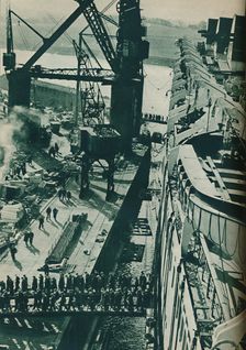 Fitting-Out Basin of John Brown and Company's shipbuilding yard at Clydebank 1937