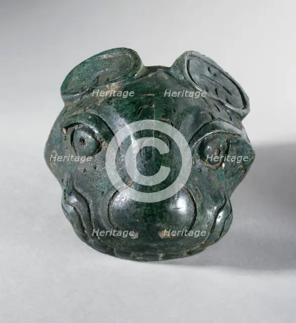 Fitting (Shi) in the Form of a Feline Head, between c.1100 and c.950 B.C.. Creator: Unknown.