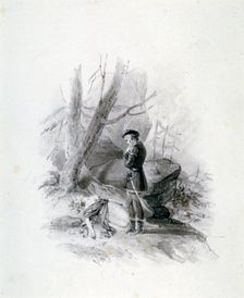 Fitz-James and the dying Blanche of Devan 19th century. Artist: Henry Corbould