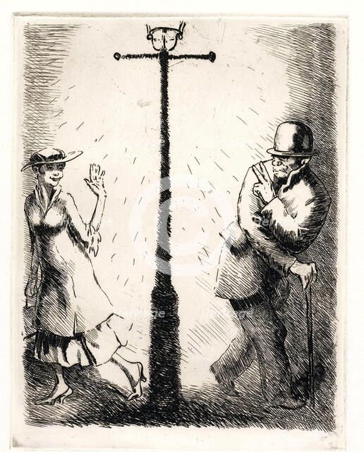 Five! - "Two!". From the Series The Seven Deadly Sins, 1923. Creator: Vasyl' Masyutin.