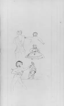 Five Various Figures (from Sketchbook), . Creator: John William Casilear