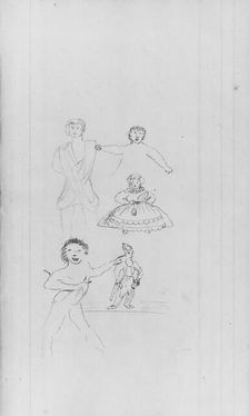 Five Various Figures (from Sketchbook), . Creator: John William Casilear
