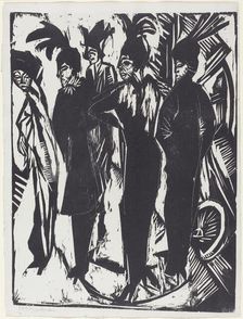 Five Women on the Street, 1914. Creator: Ernst Kirchner
