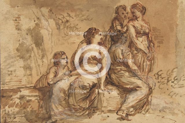 Five Young Women in a Landscape, 1702-88. Creator: Francesco Zuccarelli.