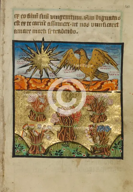 Five Bunches of Flowers, about 1190-1200; text added about 1480-1490. Creator: Unknown.