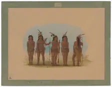 Five Caribbe Indians, 1854/1869. Creator: George Catlin