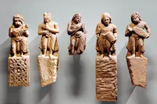 Five Celestial Musicians, 4th-5th century. Creator: Unknown