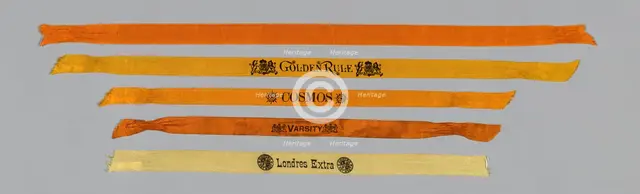 Five Cigar Ribbons, United States, 1880s. Creator: Unknown.