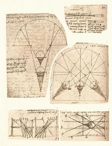 Five diagrams illustrating the theory of light and shade, c1472-c1519 (1883). Artist: Leonardo da Vinci