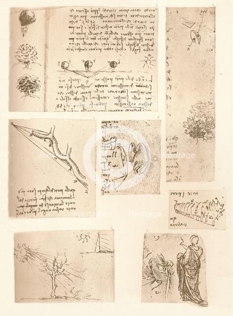 Five drawings illustrating the elements of landscape painting, c1472-c1519 (1883). Artist: Leonardo da Vinci.