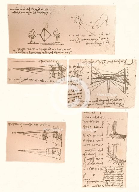 Five drawings illustrating the theory of painting, c1472-c1519 (1883). Artist: Leonardo da Vinci.