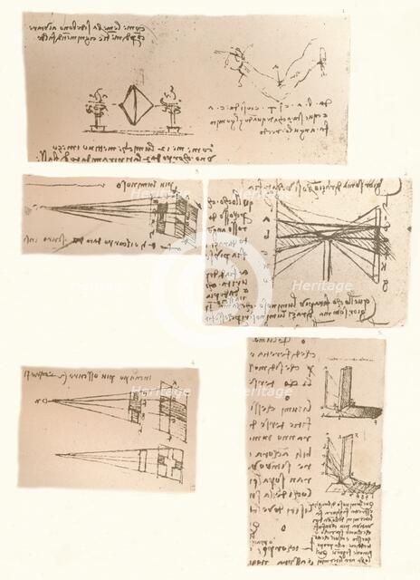 Five drawings illustrating the theory of painting, c1472-c1519 (1883). Artist: Leonardo da Vinci.