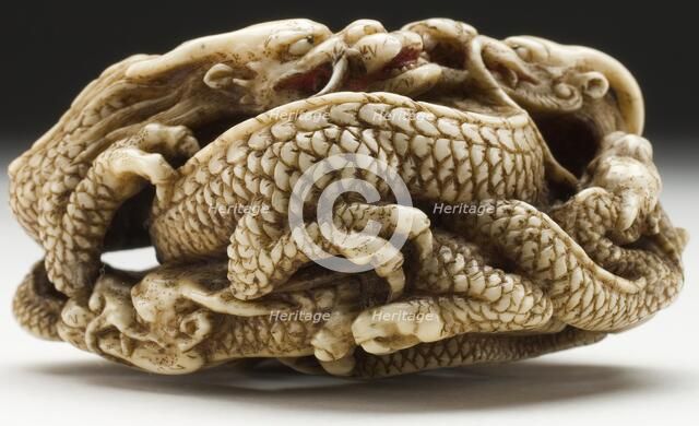 Five Dragon Group (image 3 of 15), Mid-19th century. Creator: Ikkosai.